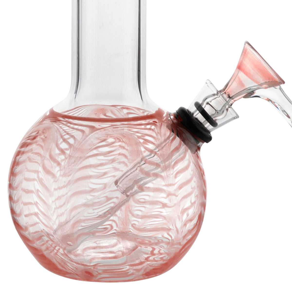 8" Round Base Flame Top Waterpipe - Various Colors