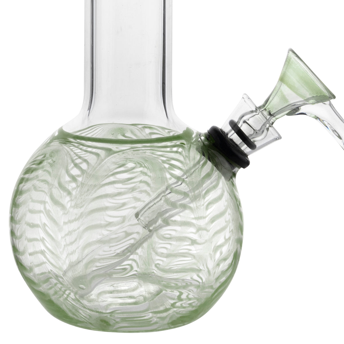 8" Round Base Flame Top Waterpipe - Various Colors