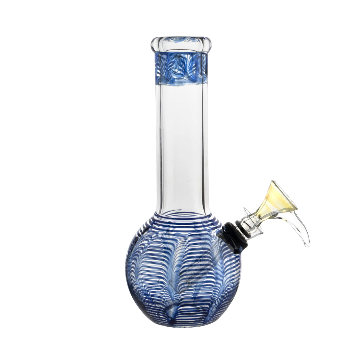 8" Round Base Flame Top Waterpipe - Various Colors