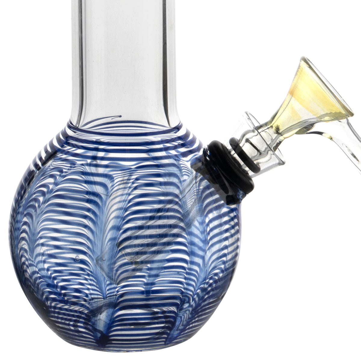 8" Round Base Flame Top Waterpipe - Various Colors