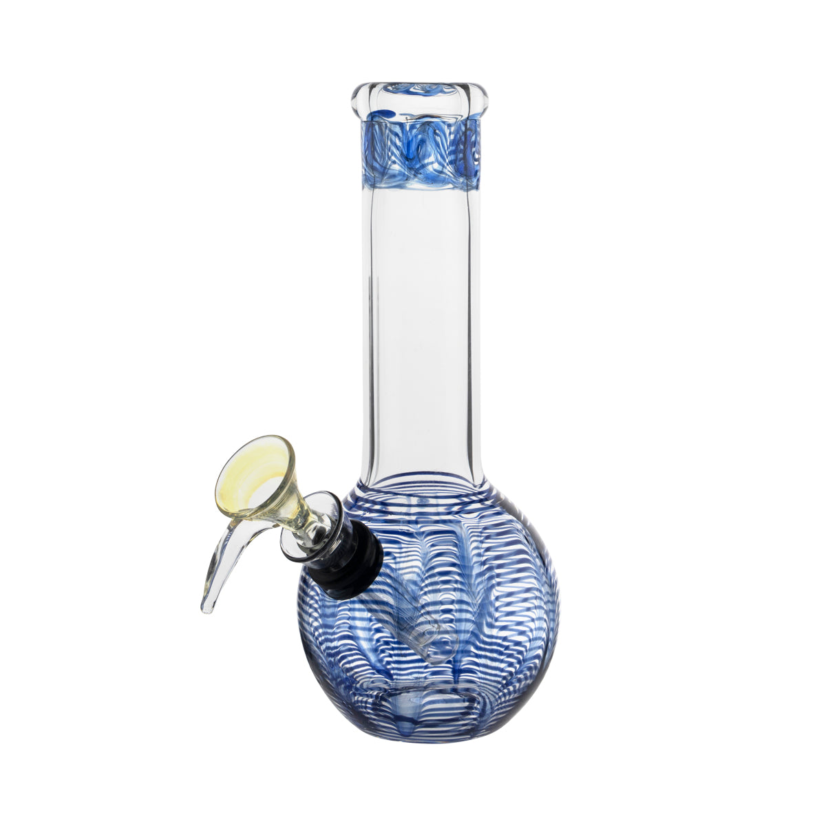 8" Round Base Flame Top Waterpipe - Various Colors