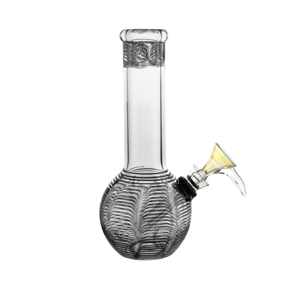 8" Round Base Flame Top Waterpipe - Various Colors