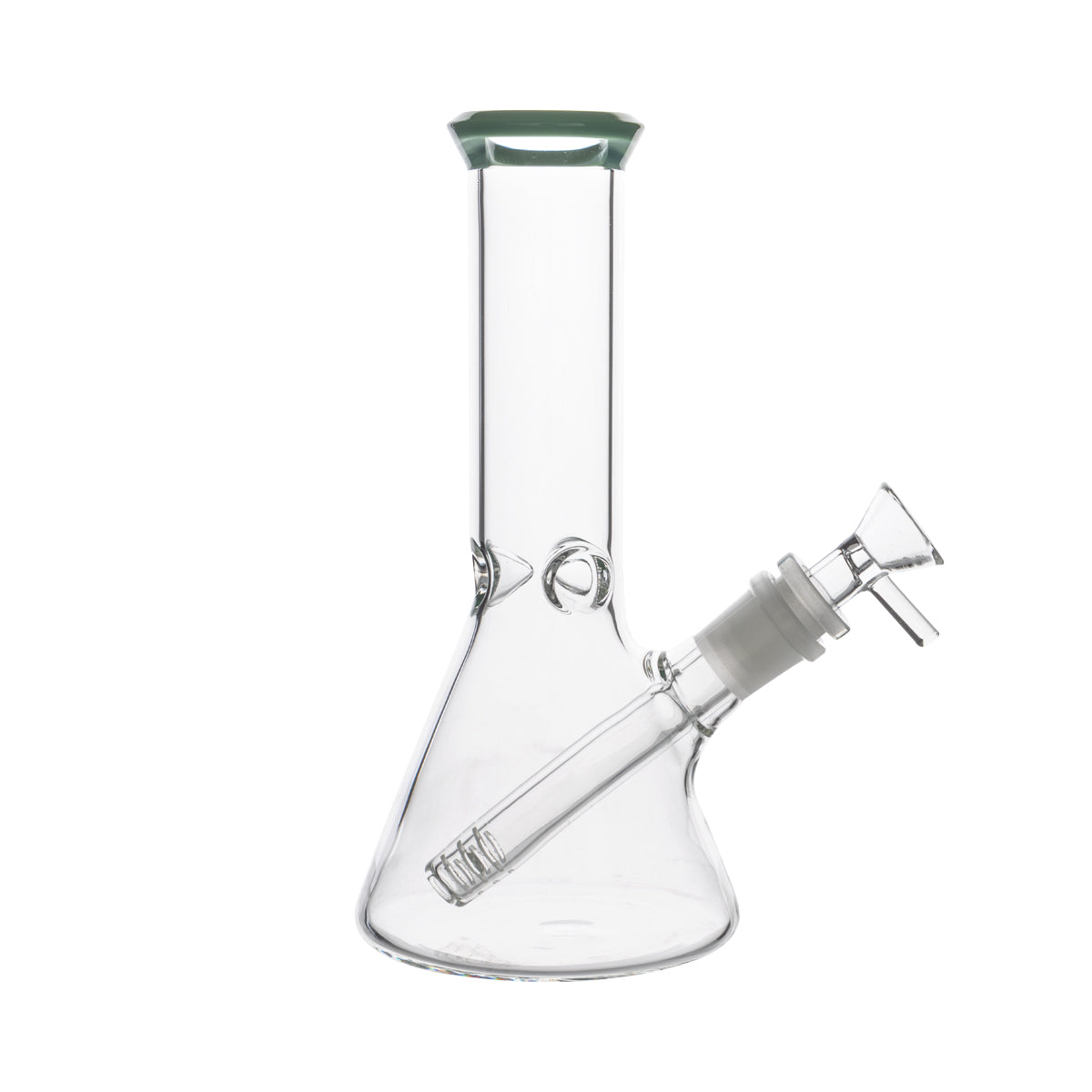 8.5" 4mm Color Trim Beaker Waterpipe - Various Colors