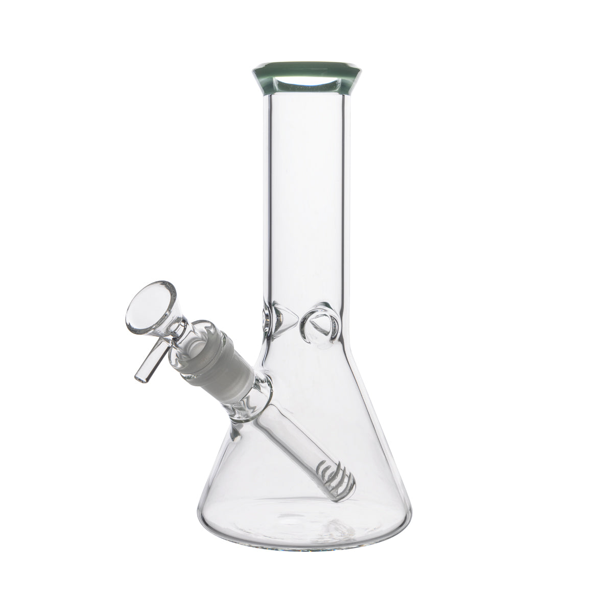 8.5" 4mm Color Trim Beaker Waterpipe - Various Colors