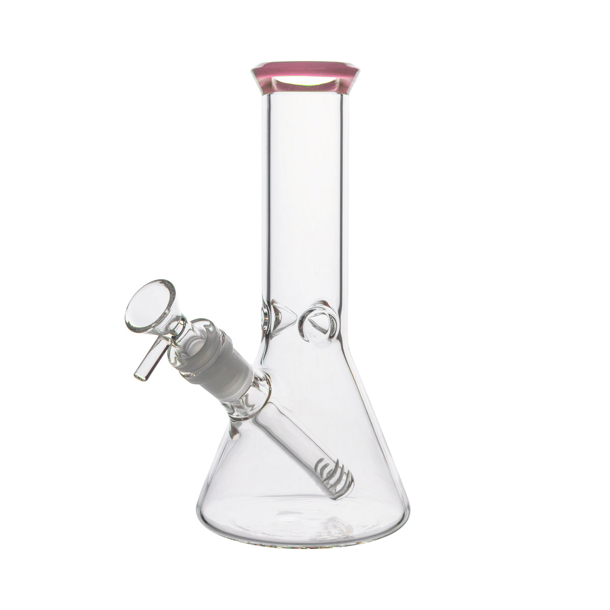8.5" 4mm Color Trim Beaker Waterpipe - Various Colors
