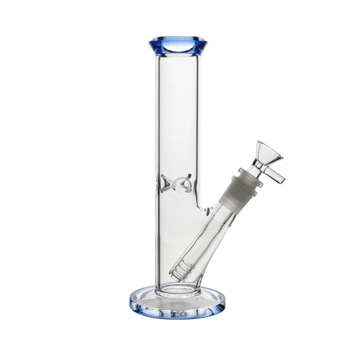 9" 4mm Color Trim Straight Waterpipe - Various Colors