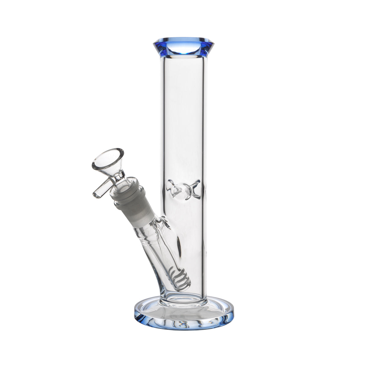 9" 4mm Color Trim Straight Waterpipe - Various Colors