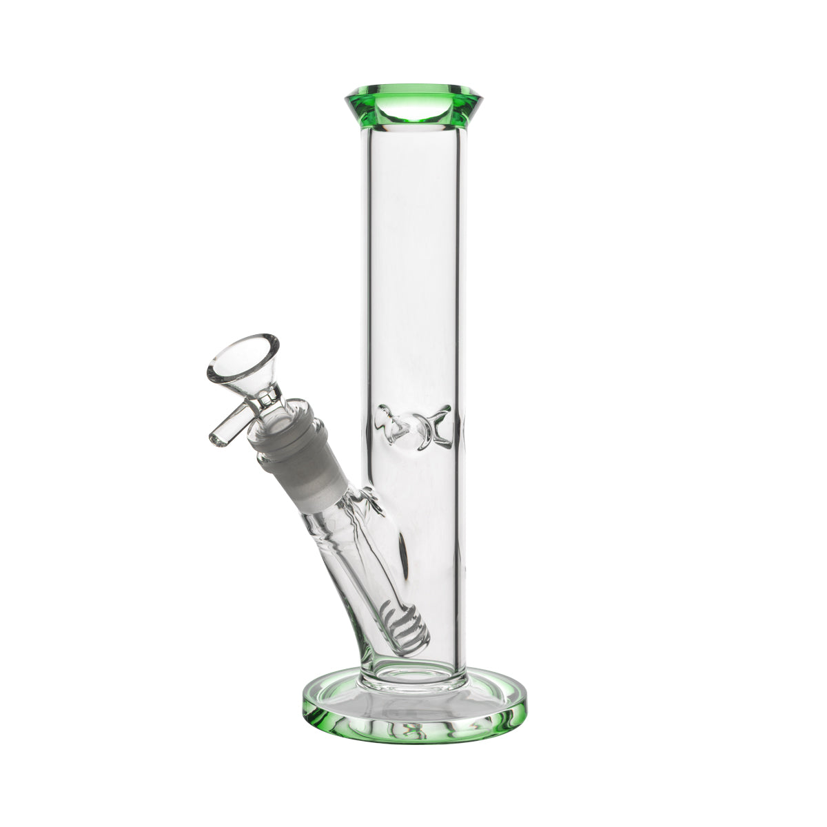 9" 4mm Color Trim Straight Waterpipe - Various Colors