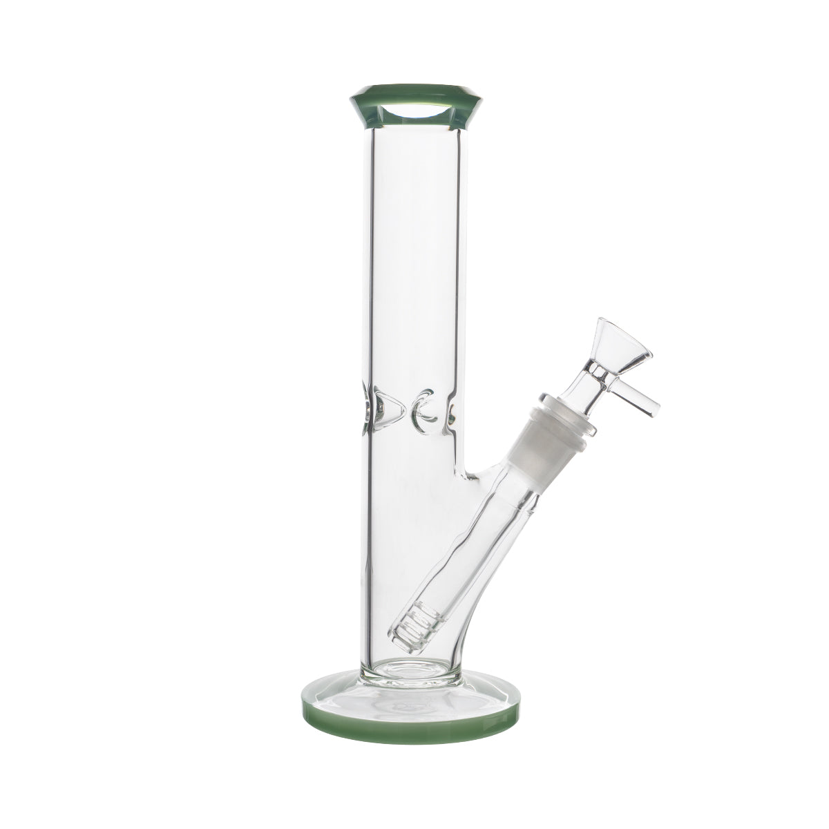 9" 4mm Color Trim Straight Waterpipe - Various Colors