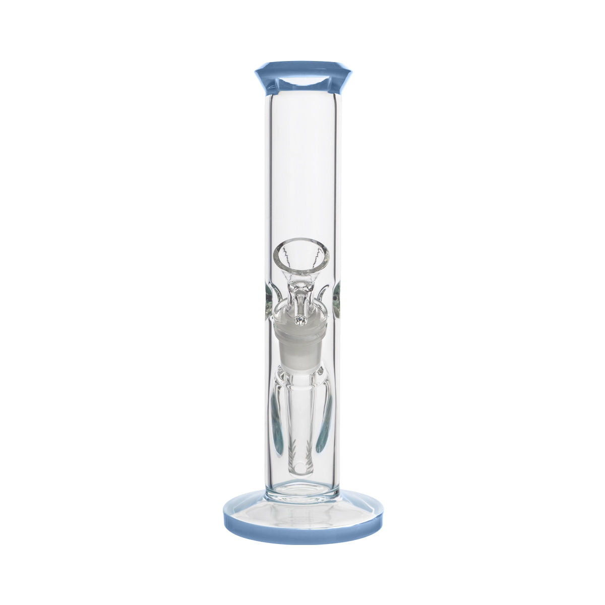 9" 4mm Color Trim Straight Waterpipe - Various Colors