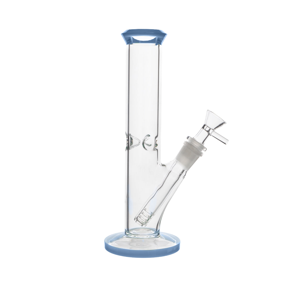 9" 4mm Color Trim Straight Waterpipe - Various Colors