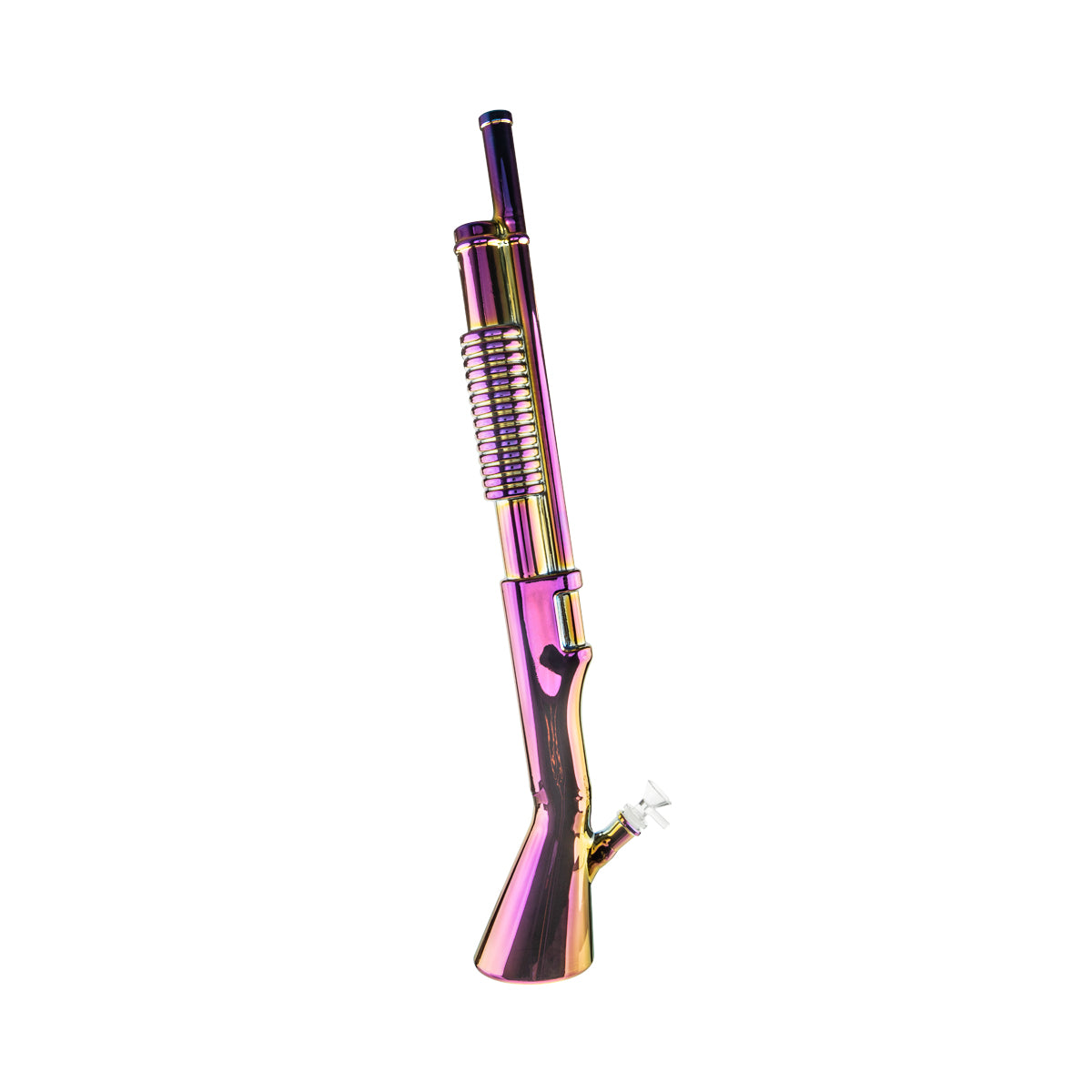 26" Shotgun Novelty Waterpipe - Metallic Rainbow - High Life Goods