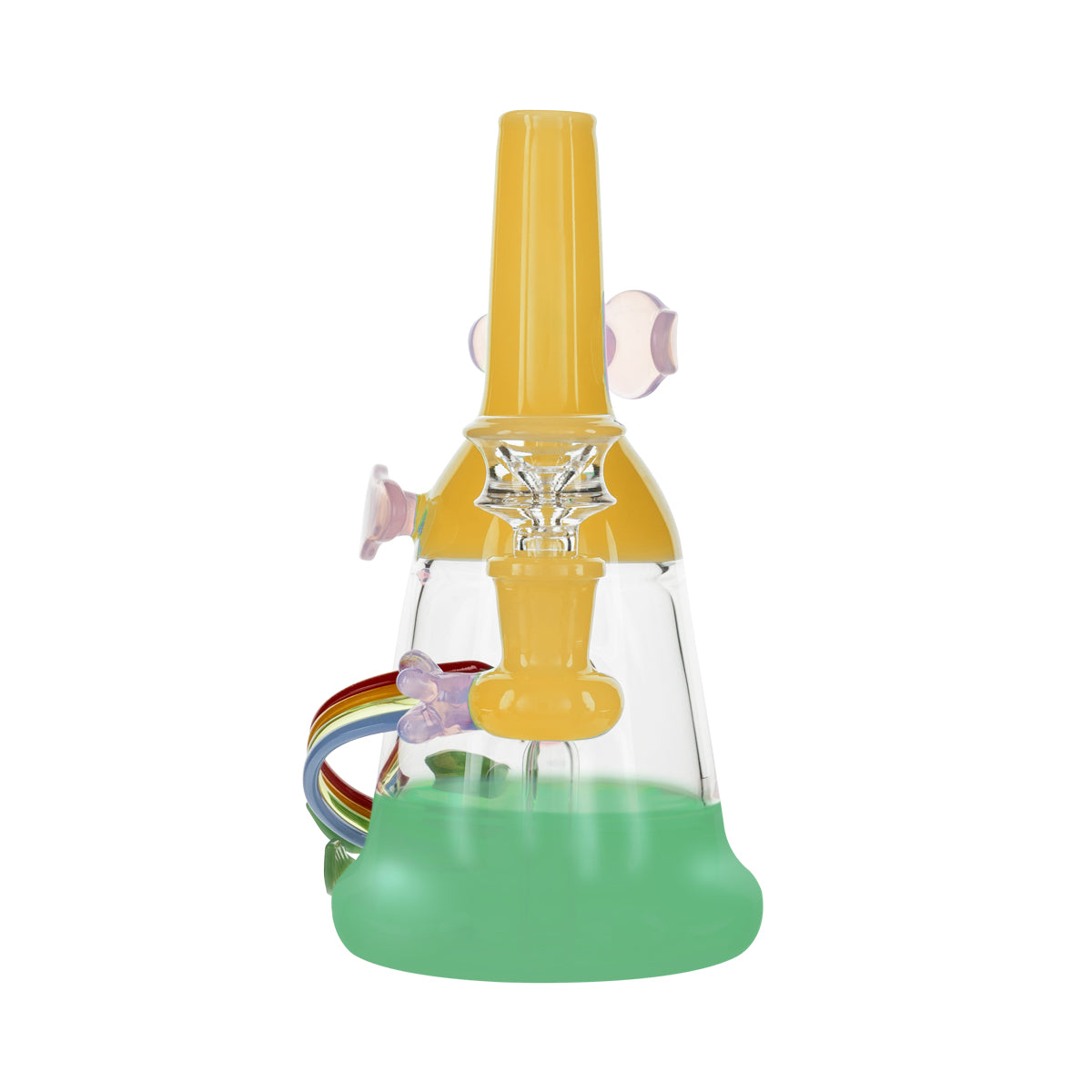 7" Spaceboy Colorful Waterpipe - Various Colors - High Life Goods - Yellow and Green