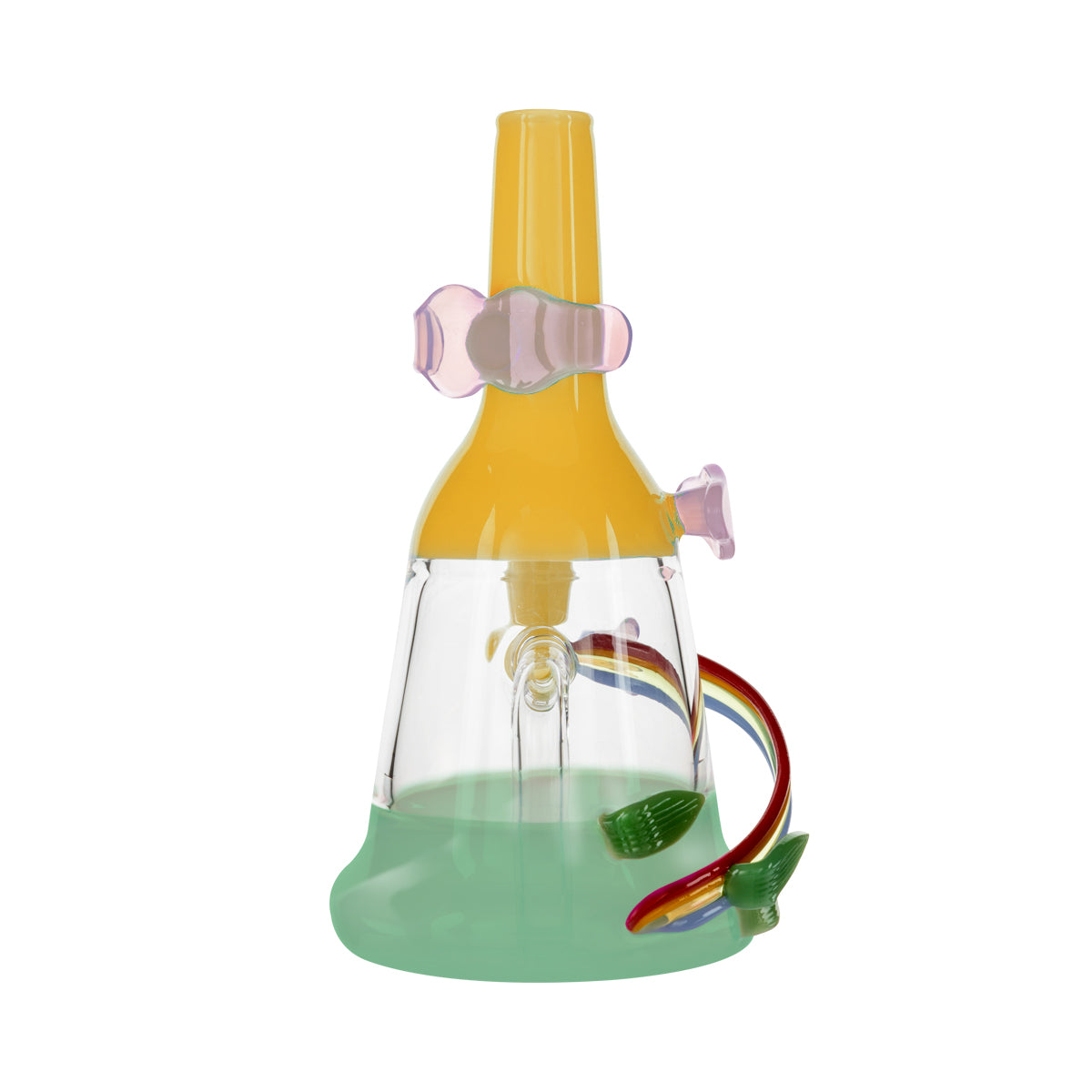 7" Spaceboy Colorful Waterpipe - Various Colors - High Life Goods - Yellow and Green