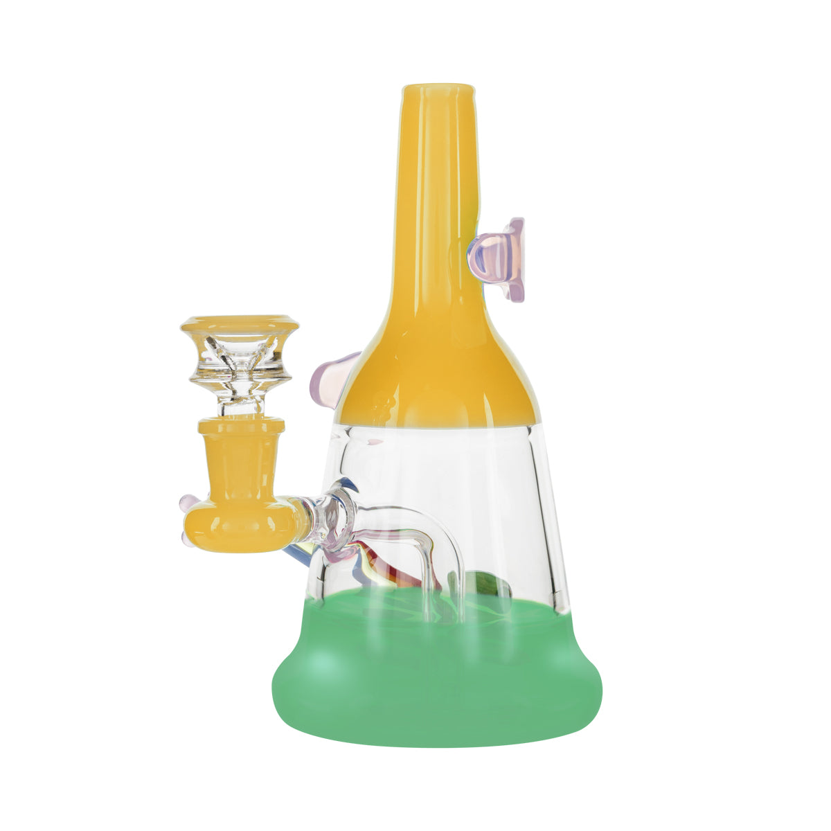 7" Spaceboy Colorful Waterpipe - Various Colors - High Life Goods - Yellow and Green