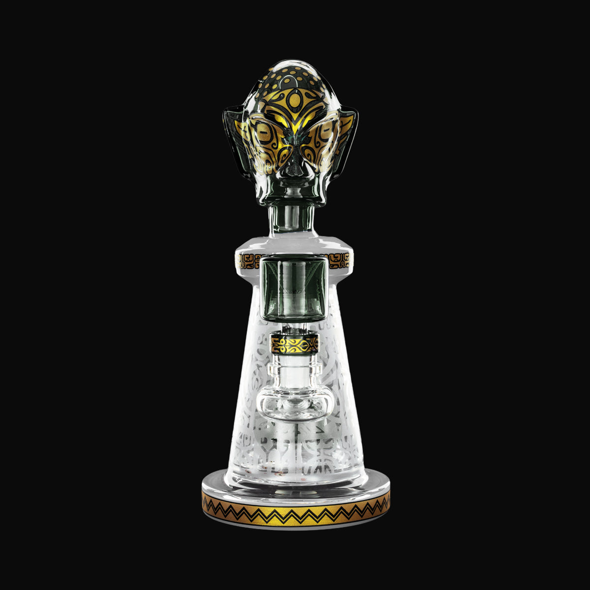 9" Tribal Etched Waterpipe - Various Colors - High Life Goods - Gray