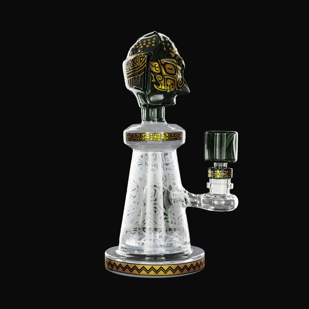 9" Tribal Etched Waterpipe - Various Colors - High Life Goods - Gray