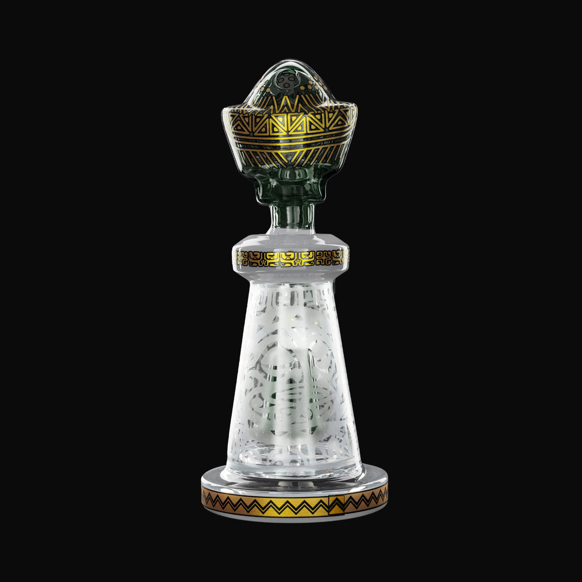 9" Tribal Etched Waterpipe - Various Colors - High Life Goods - Gray