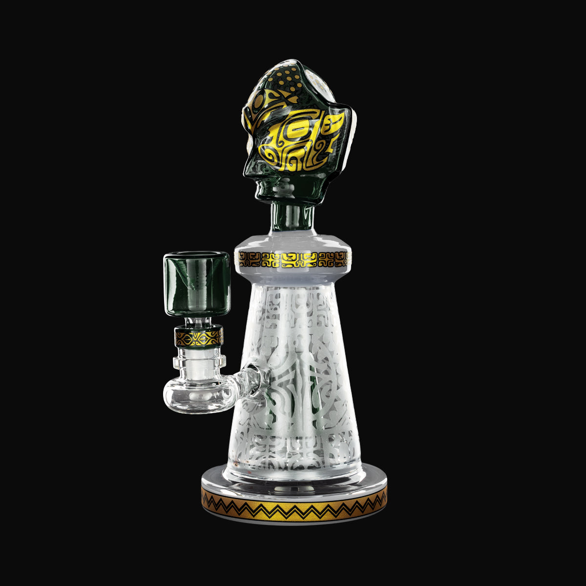 9" Tribal Etched Waterpipe - Various Colors - High Life Goods - Gray