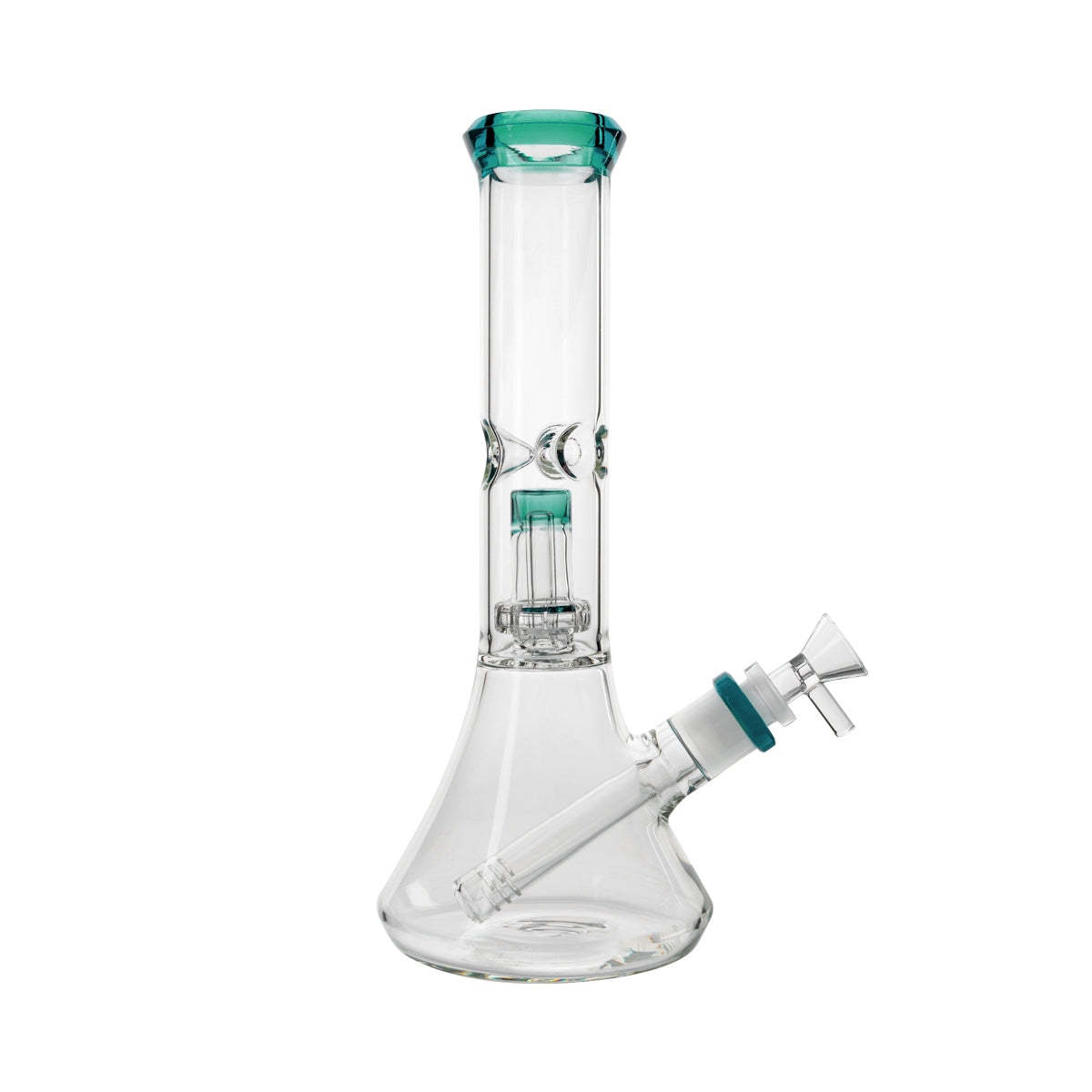 11" Color Trim Beaker w/ Perc - Various Colors - High Life Goods - Green