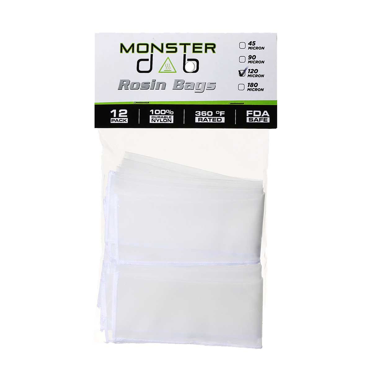 2 X 10 120 Micron Monster Dab Rosin Bag - 12 Units Extraction