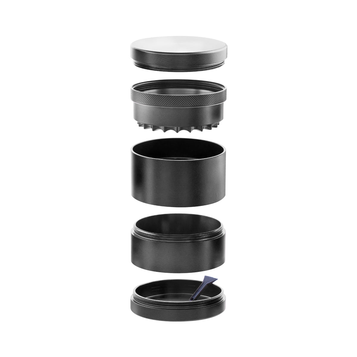 5 Piece Wave Toothless Aluminum Grinder - 2.5" 63mm