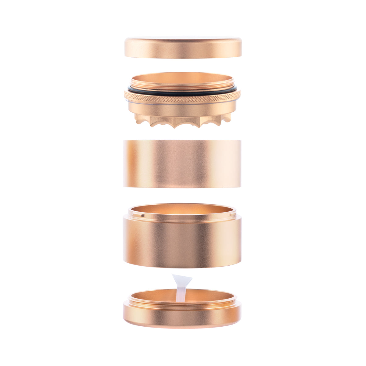 5 Piece Webbed Toothless Aluminum Grinder - 2.5" 63mm