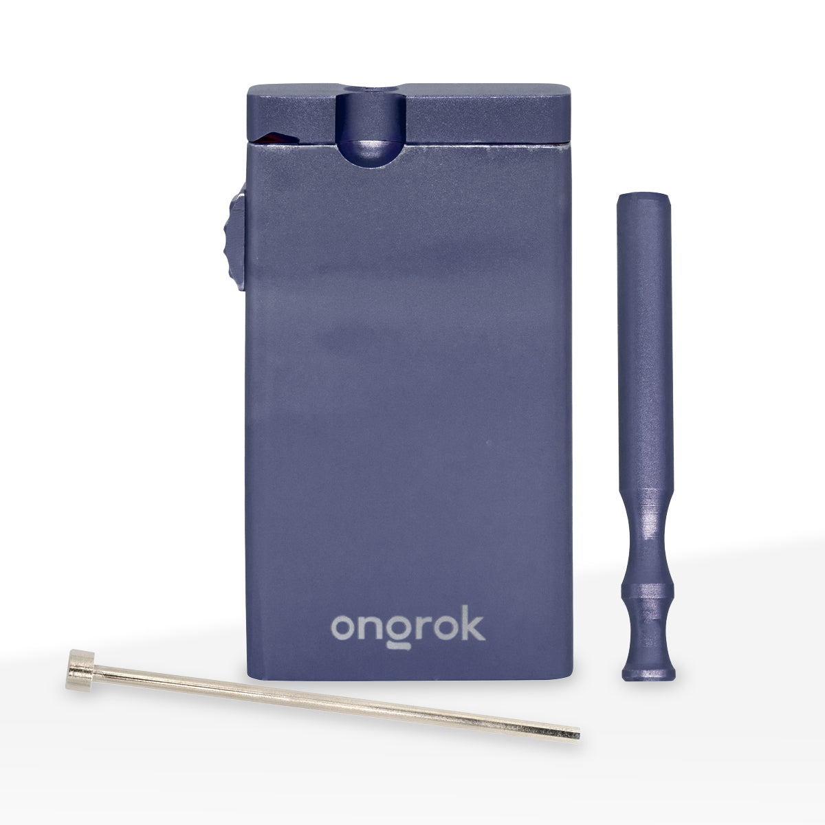 ONGROK Dugout with Aluminum One-Hitter Pipe - Various Colors - Biohazard Inc - Blue