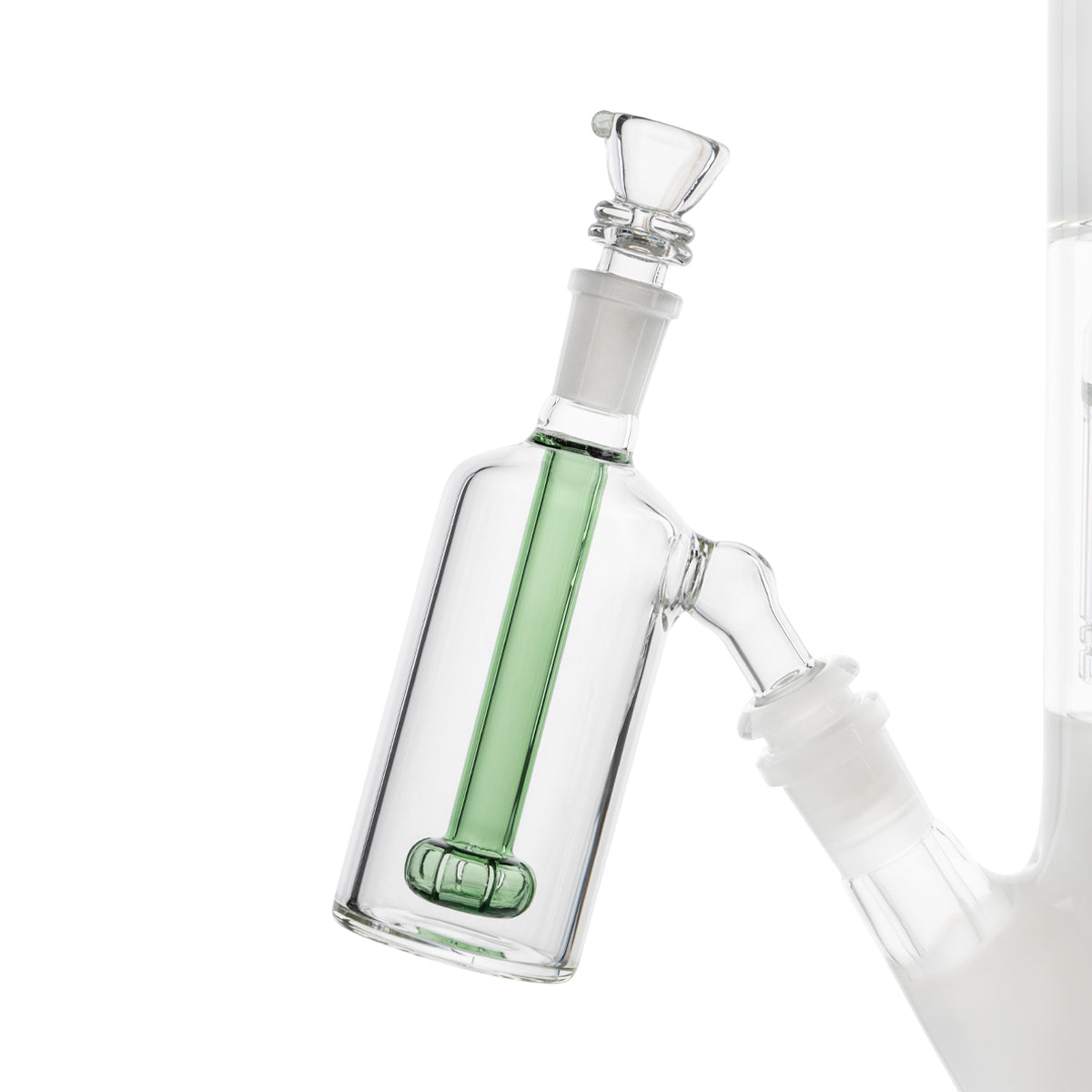 Showerhead Perc Ash Catcher with 45° Joint - 14mm/14mm - Green High Life Goods