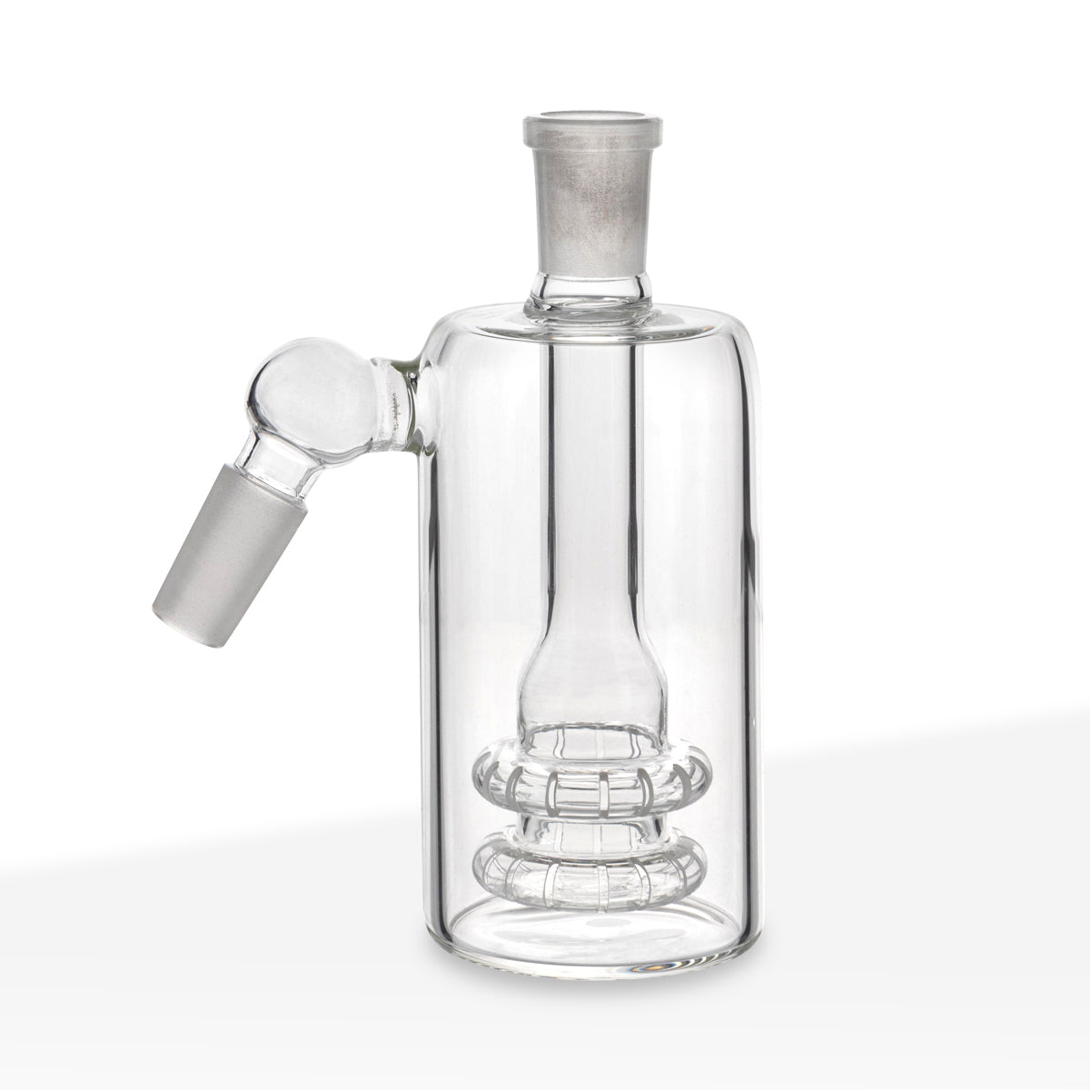 Double Showerhead Perc 4.5" Ash Catcher with 45° Joint - 14mm/14mm