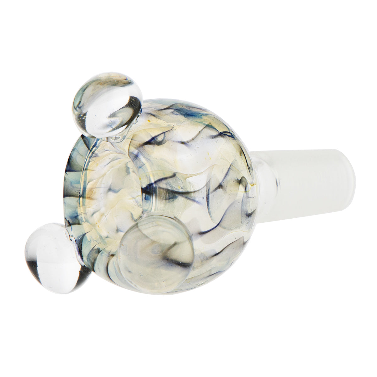 Raked Glass Bowl with Marbles - 14mm Male - High Life Goods