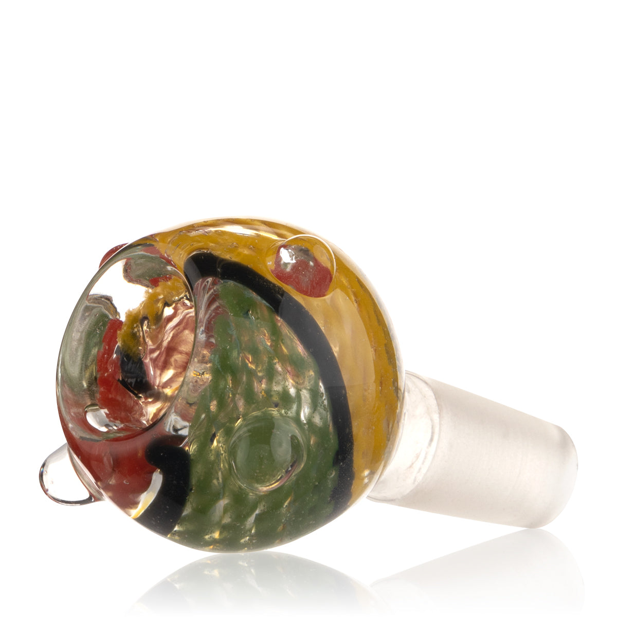 Full Rasta Swirl with Marbles Glass Bowl - 14mm Male - High Life Goods
