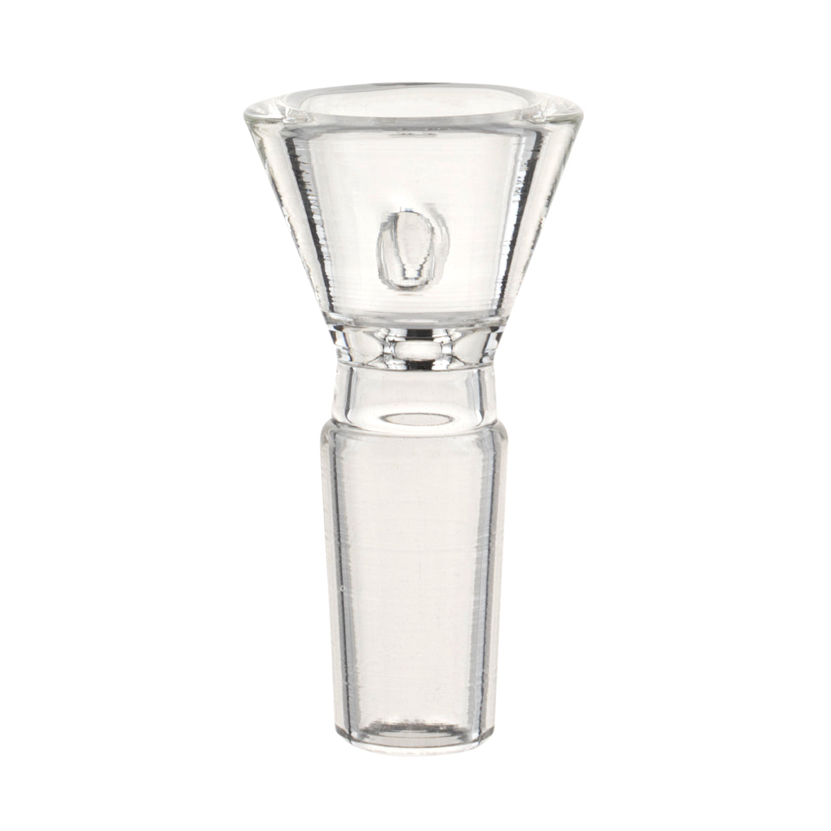 Clear Funnel Glass Bowl w/ Rod Handle - 14mm Male