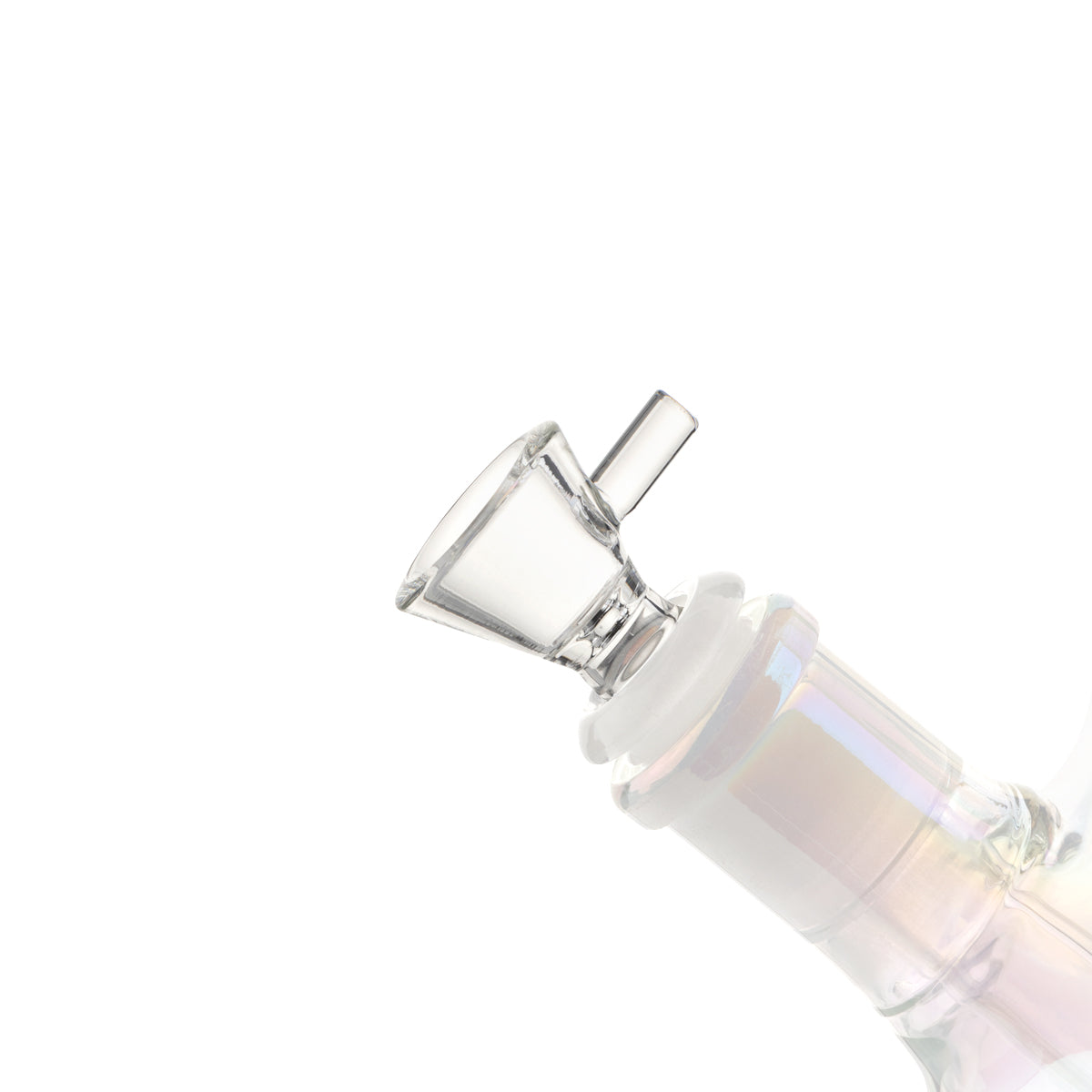 Clear Funnel Glass Bowl w/ Rod Handle - 14mm Male