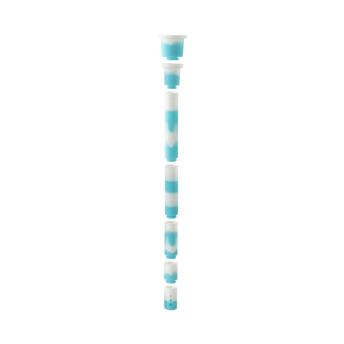 White Rhino Glow-in-the-Dark Silicone Downstems - 35 Count - High Life Goods - Adjustable Downstem