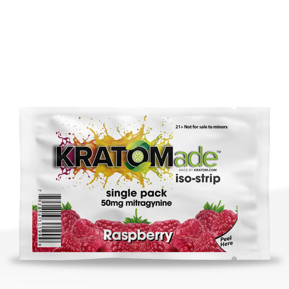 KratomADE ISO Strips - 50mg - 5 Count - Raspberry High Life Goods