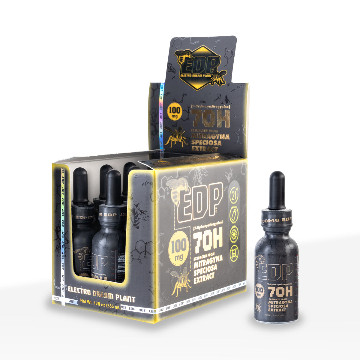 EDP 7-Hydroxy Kratom 1oz Shot 100mg 12 Count - High Life Goods