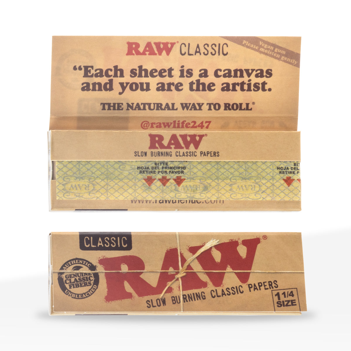 RAW® Classic 1¼ Size Rolling Paper - 24 Count