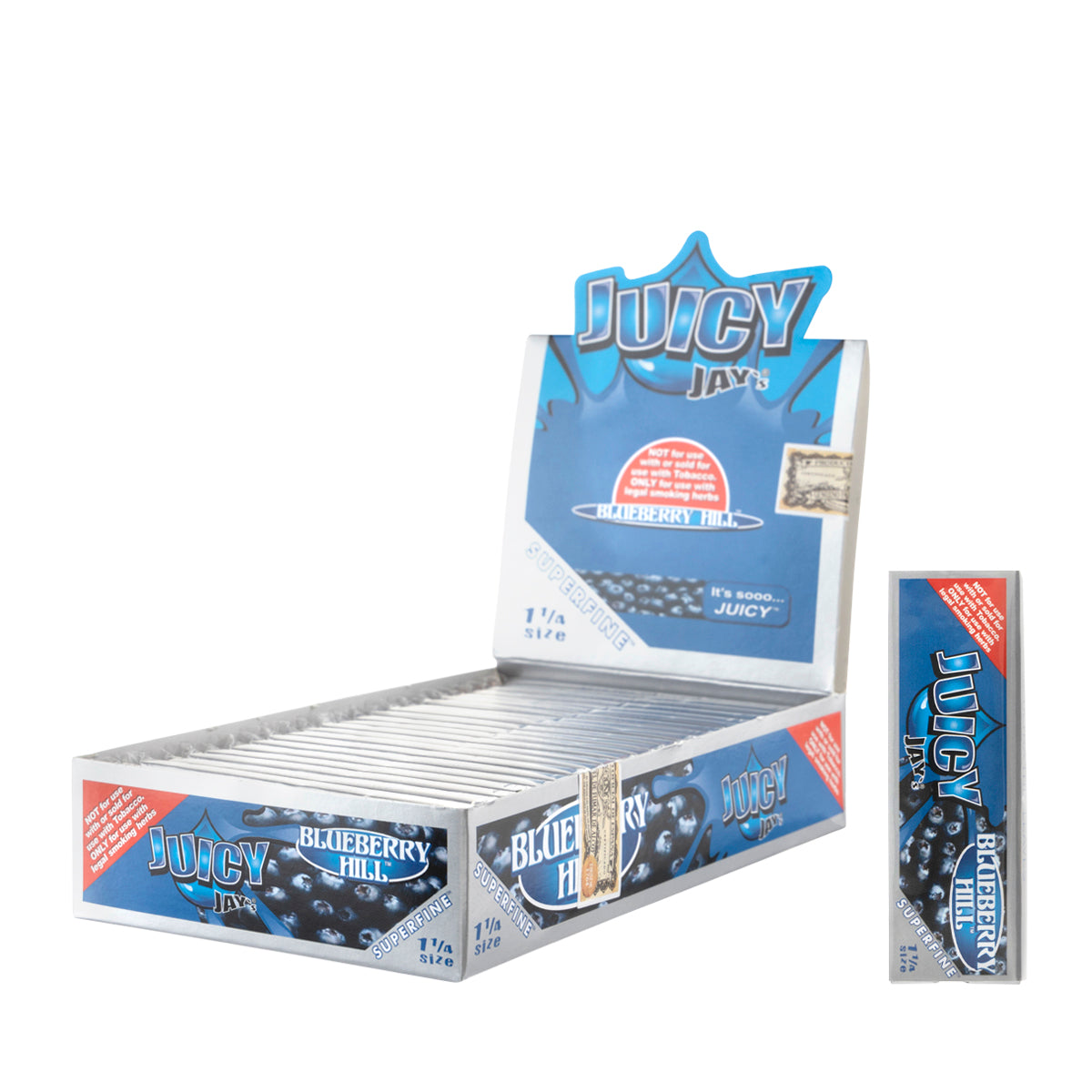 Juicy Jay's Superfine Rolling Papers 1 1/4" - Various Flavors - 24 Pack