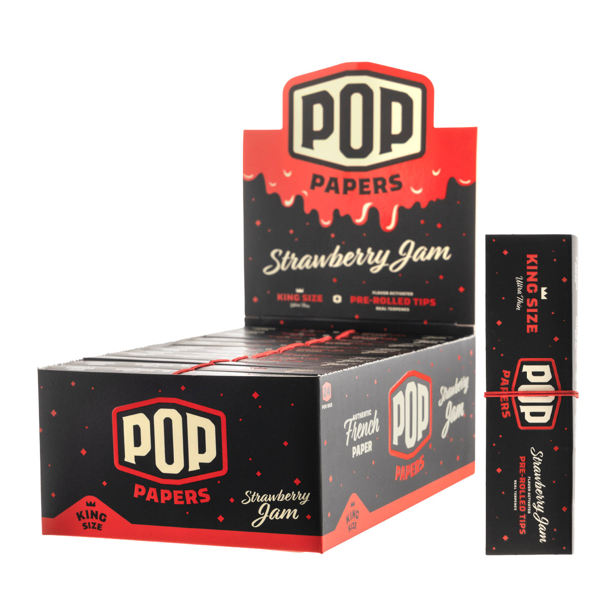 Pop Papers + Tips King Size - Various Flavors 24 Pack