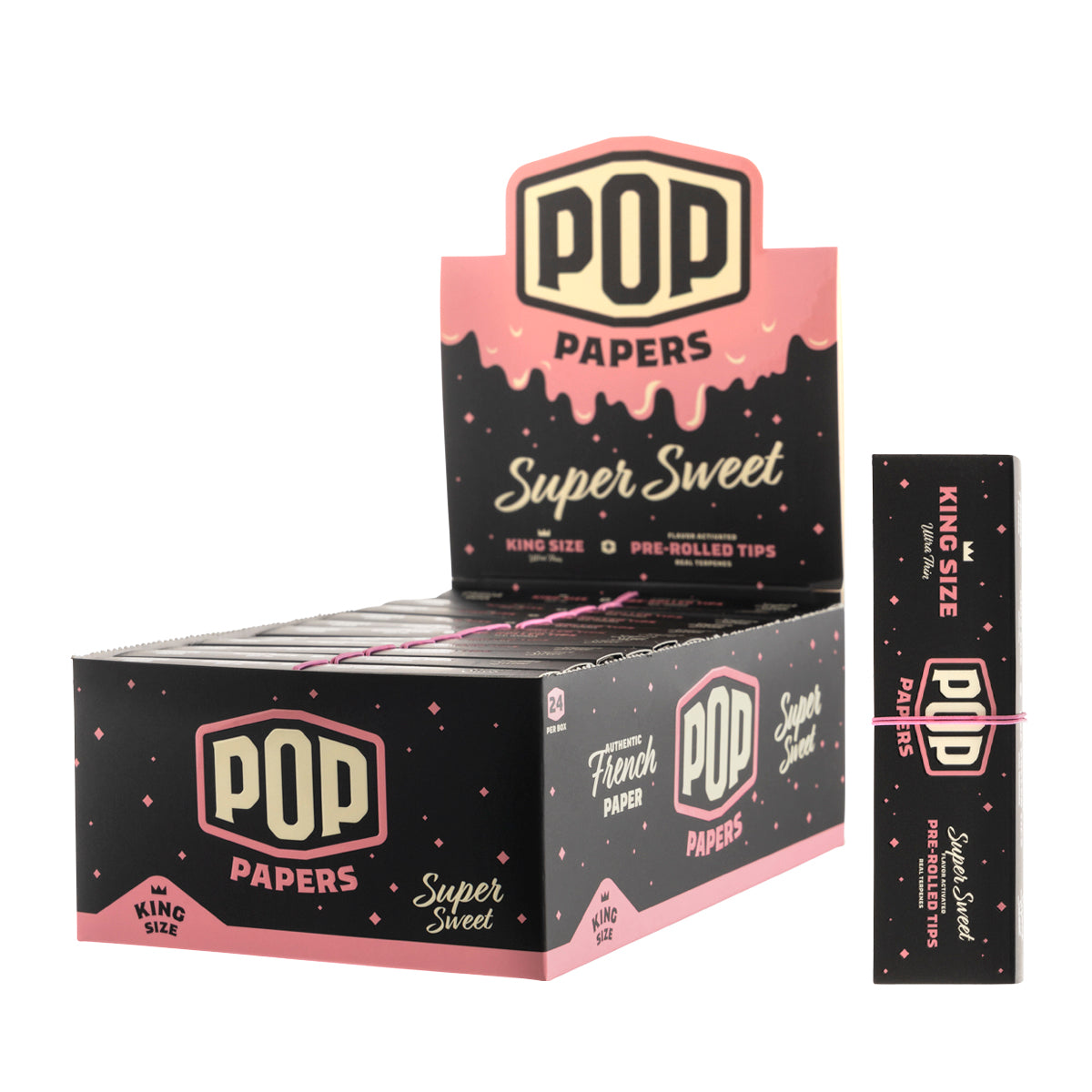 Pop Papers + Tips King Size - Various Flavors 24 Pack