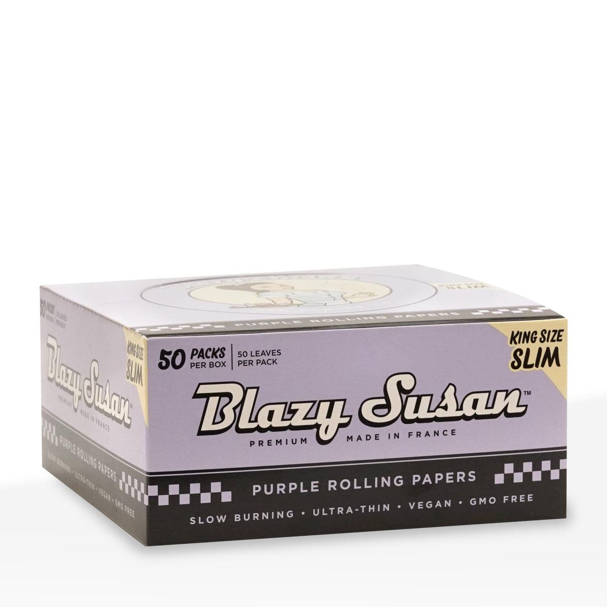 Blazy Susan Purple Rolling Papers King Size Slim - 50 Pack