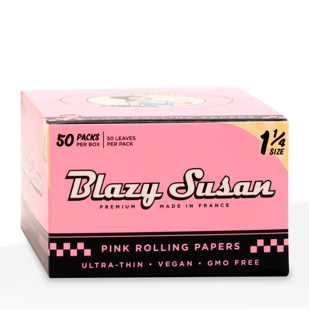 Blazy Susan Pink Rolling Papers 1 1/4 - 50 Pack