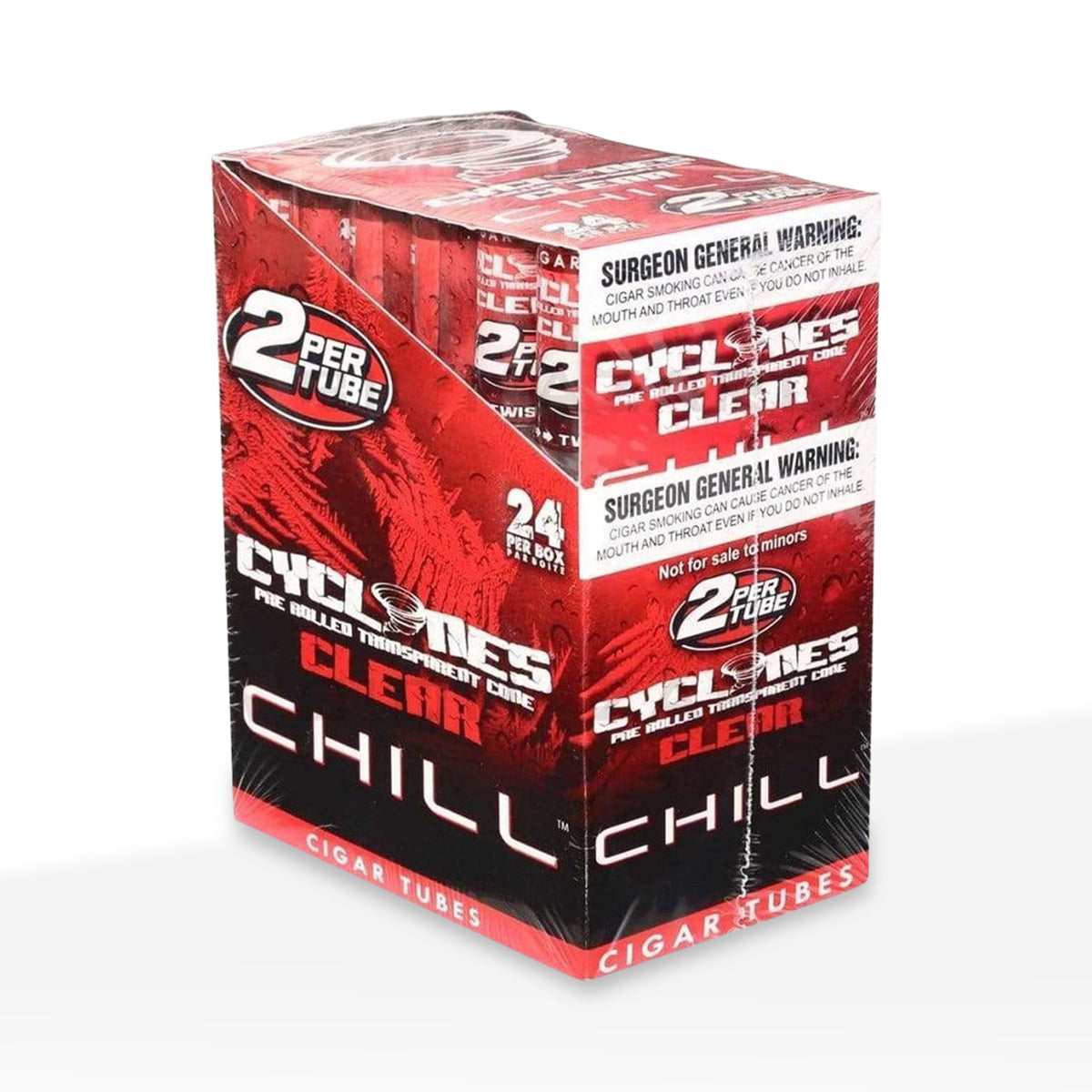 Cyclones 2X Clear Pre-Rolled 1¼ Size Cones - 24 Count Various Flavors