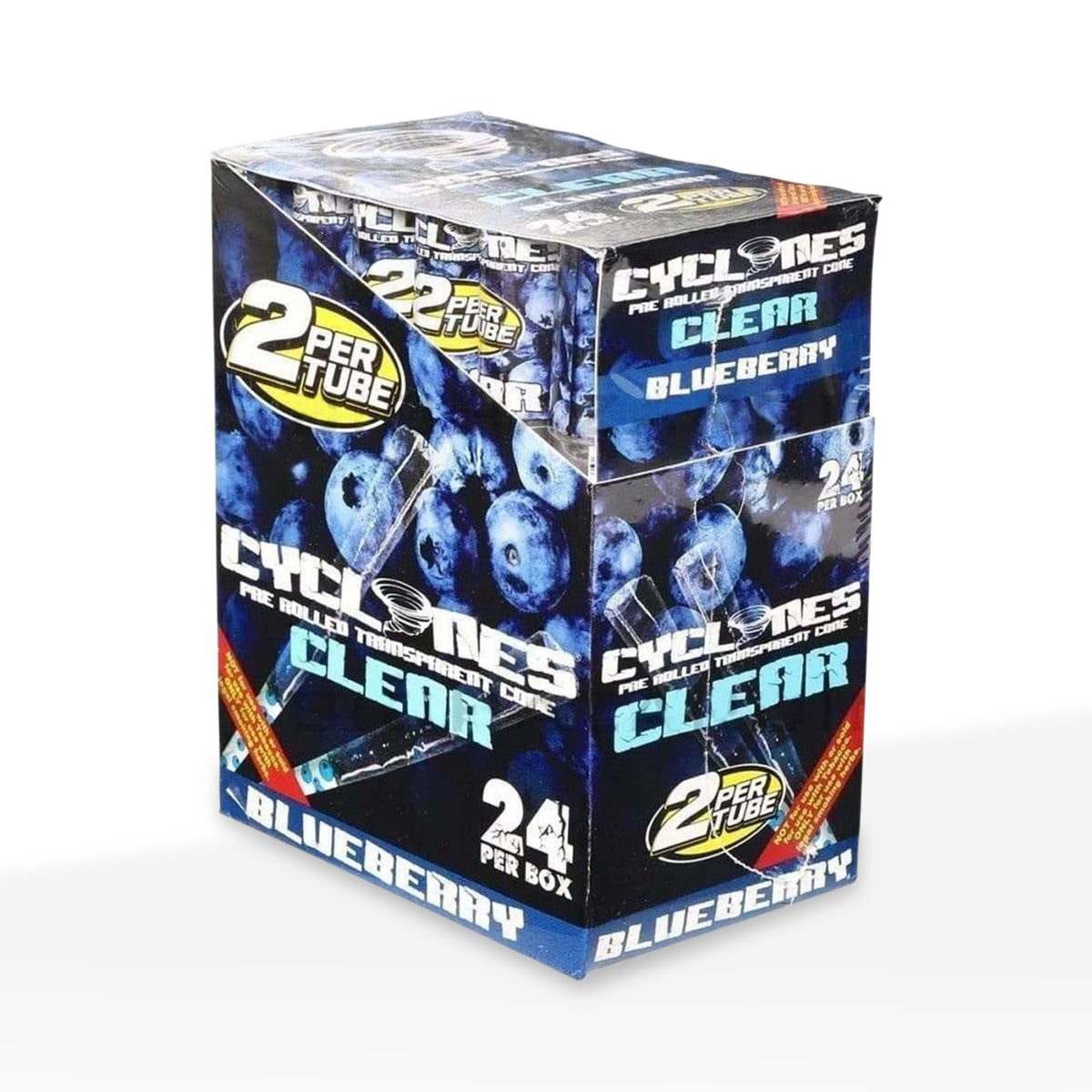 Cyclones 2X Clear Pre-Rolled 1¼ Size Cones - 24 Count Various Flavors
