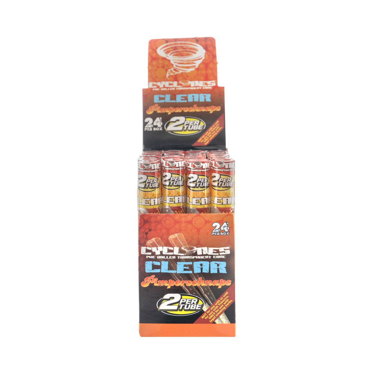 Cyclones 2X Clear Pre-Rolled 1¼ Size Cones - 24 Count Various Flavors