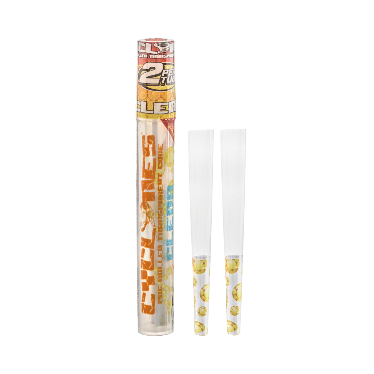 Cyclones 2X Clear Pre-Rolled 1¼ Size Cones - 24 Count Various Flavors