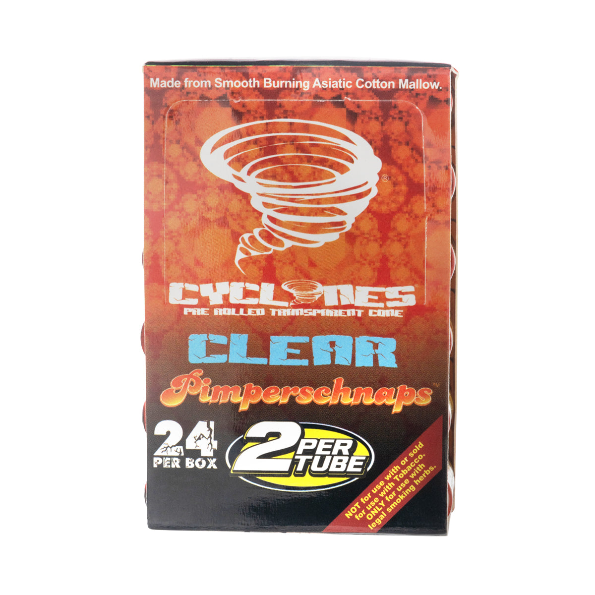 Cyclones 2X Clear Pre-Rolled 1¼ Size Cones - 24 Count Various Flavors