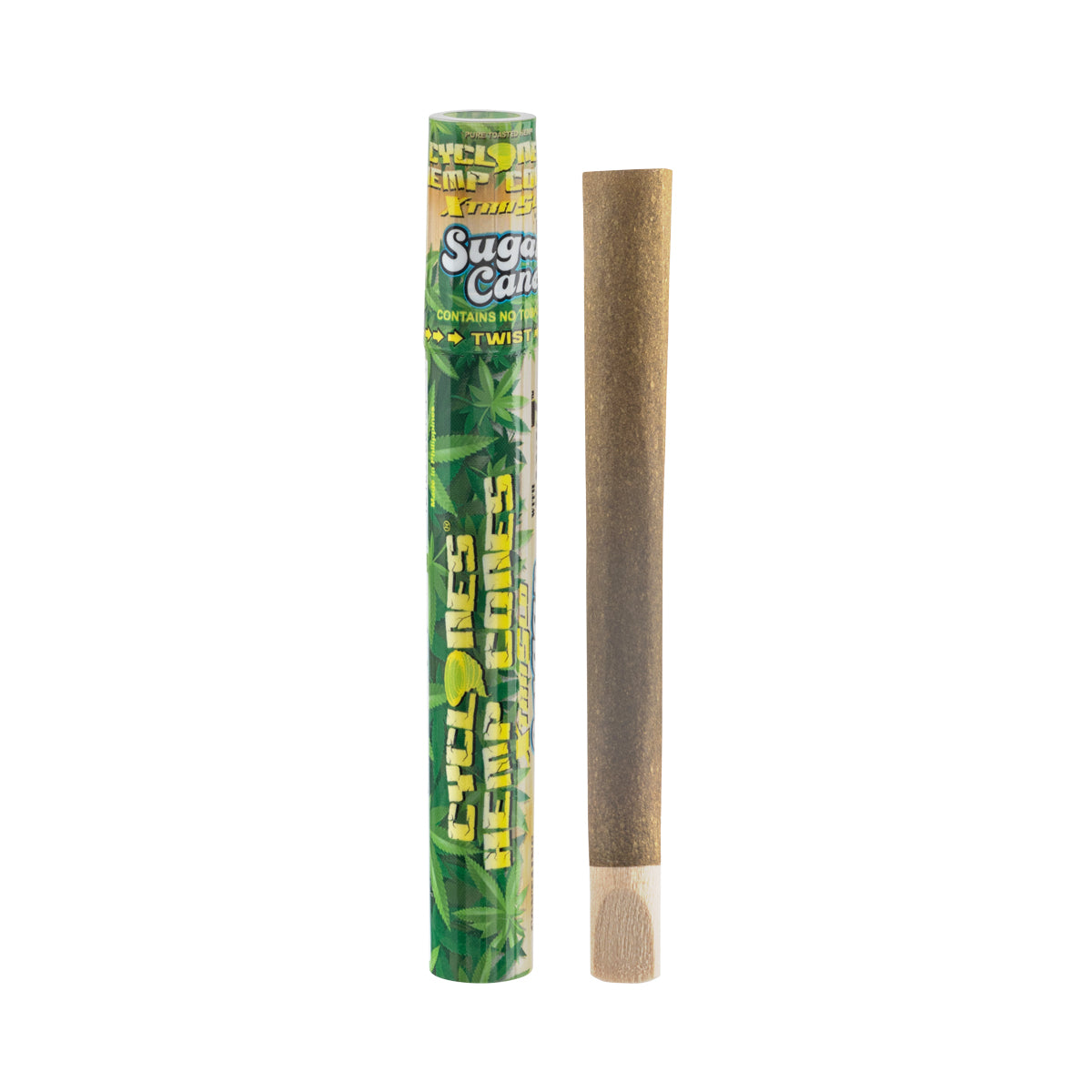 Cyclones X-Tra Slow Burn Pre-Rolled Hemp Cones - 24 Count Sugar Cane