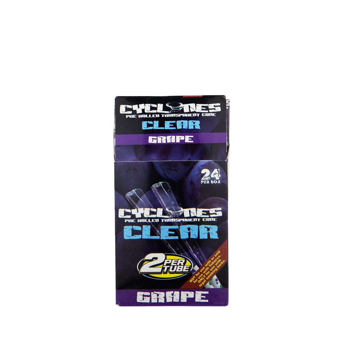 Cyclones 2X Clear Pre-Rolled 1¼ Size Cones - 24 Count Various Flavors